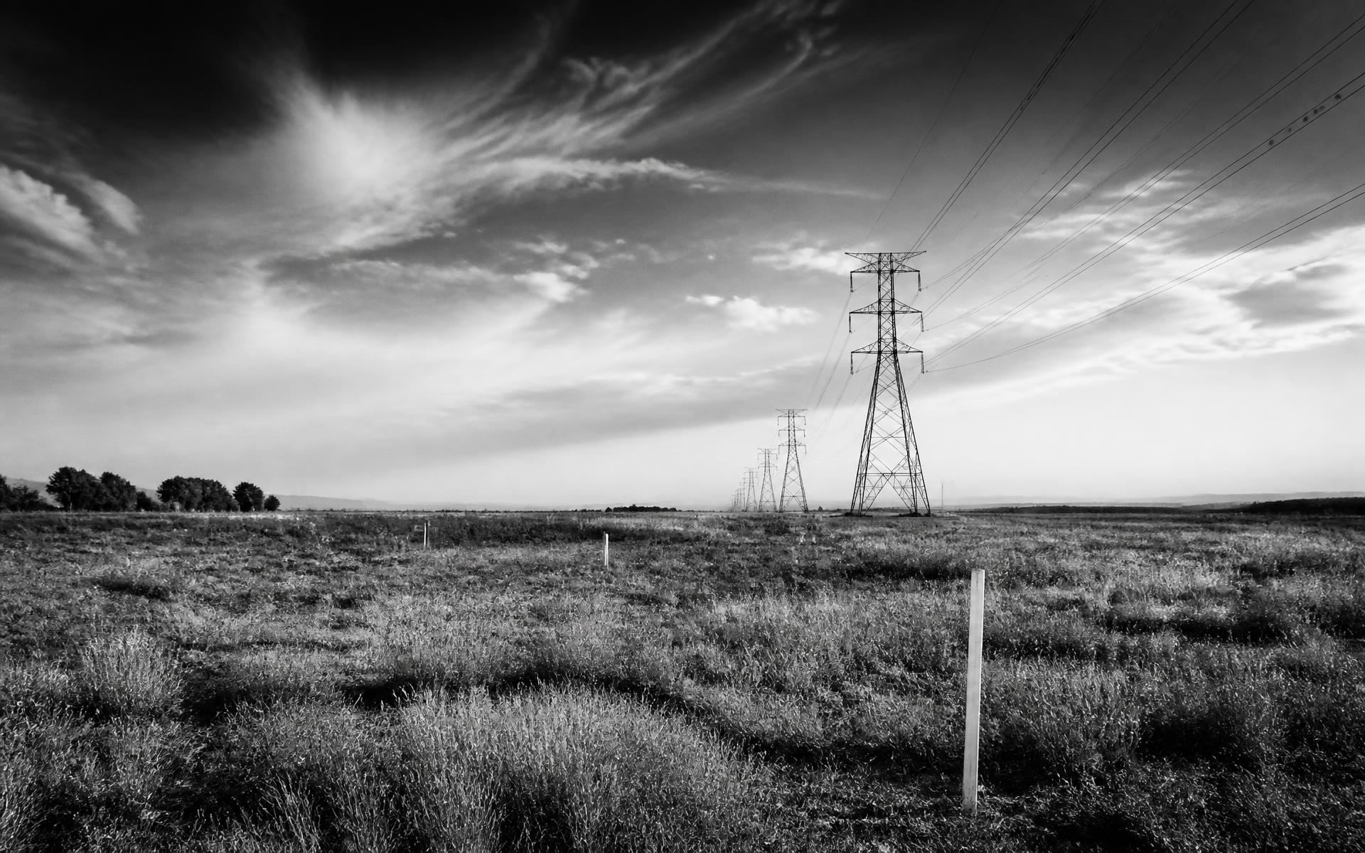 Undeveloped land parcel with transmission lines